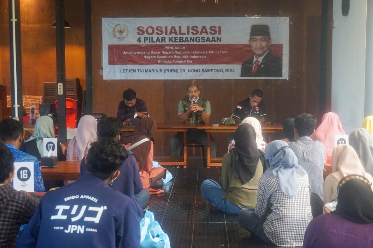 Sosialisasi 4 Pilar, Nono Sampono Ingatkan Kaum Milenial Tak Mudah Terprovokasi