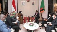 President Jokowi Discusses Economic Strengthening with the Vice President of Zambia
