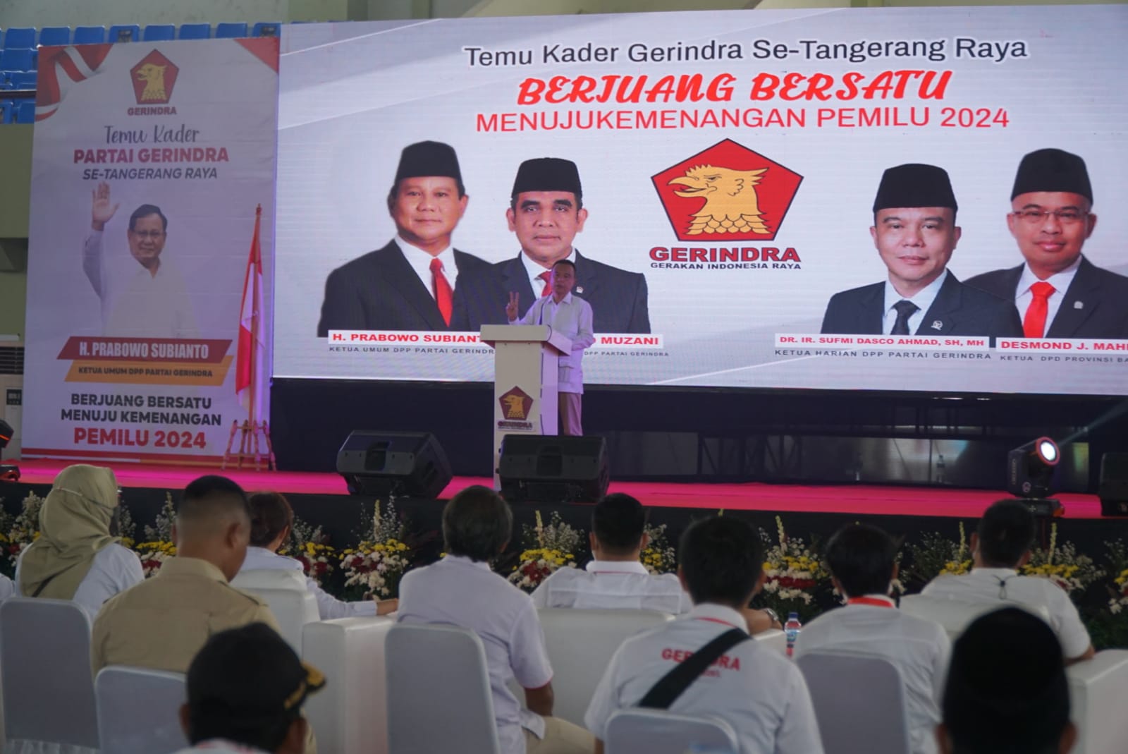 Temu Kader Gerindra se Tangerang Raya Banten,Sufmi Dasco Pimpin Deklarasi Prabowo Presiden 2024