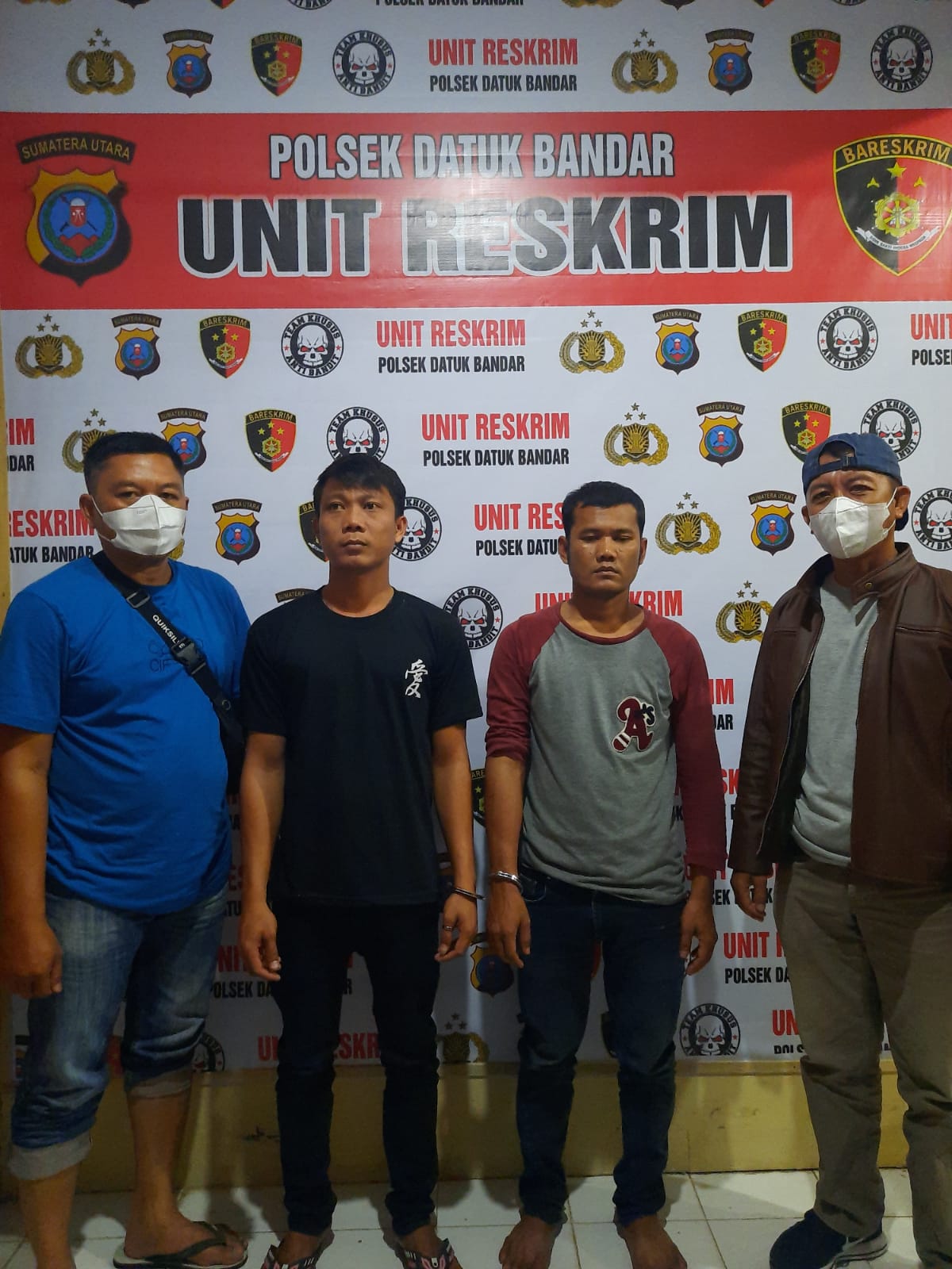 Kompak Mencuri, Pai dan Parulian Juga Kompak Nginap di Hotel Prodeo Polsek Datuk Bandar 