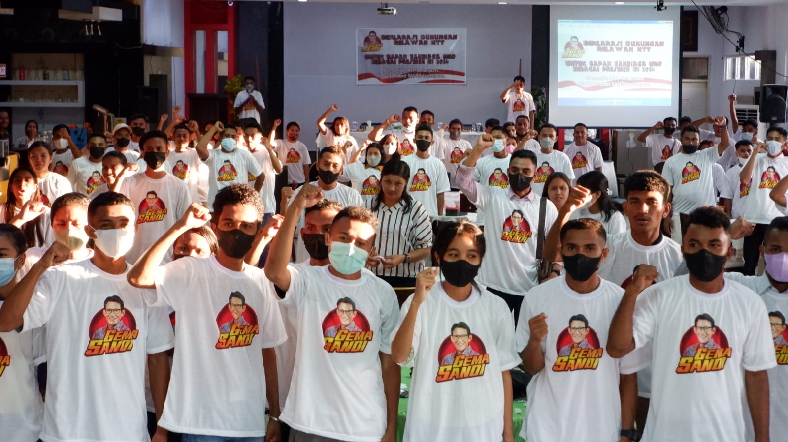 Ratusan Kaum Milenial Dukung Sandiaga Salahuddin Unu Maju Capres