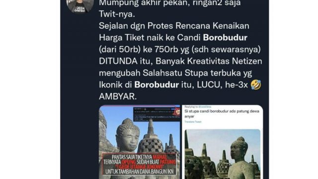 Bareskrim confirms that it has received a report against Roy Suryo regarding the posting of a Borobudur Stupa similar to Jokowi