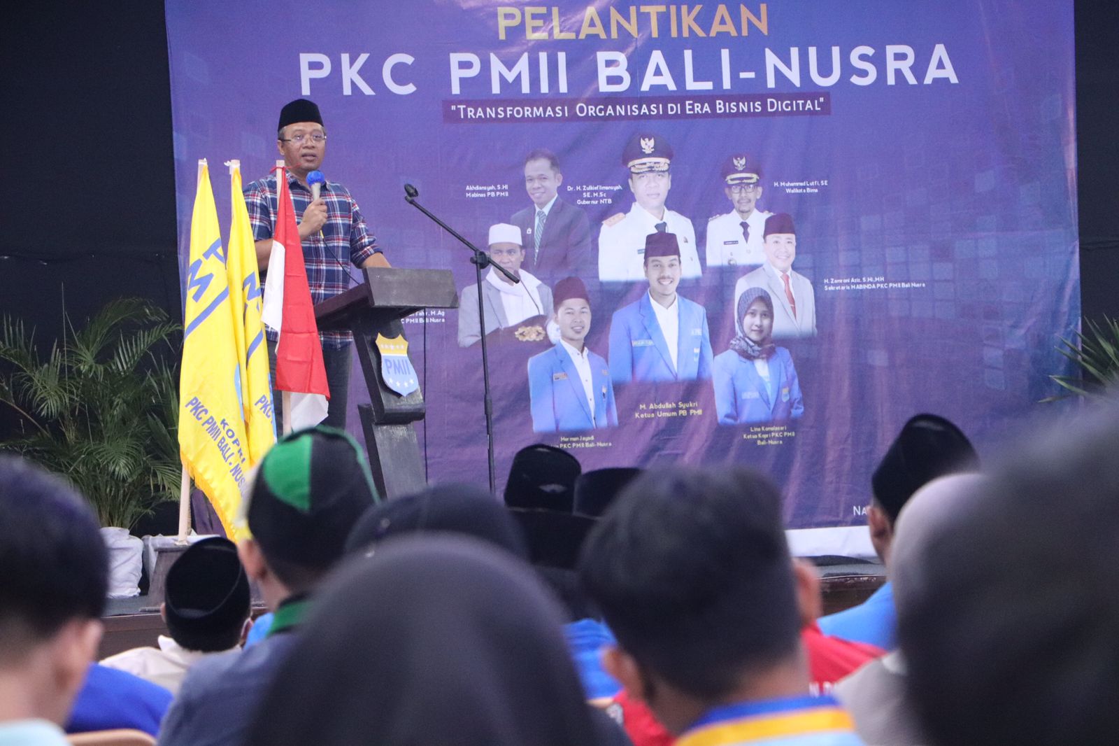 Pelantikan PMII PKC Bali-Nusra, Gubernur NTB Siap Berikan Beasiswa Bagi Aktivis