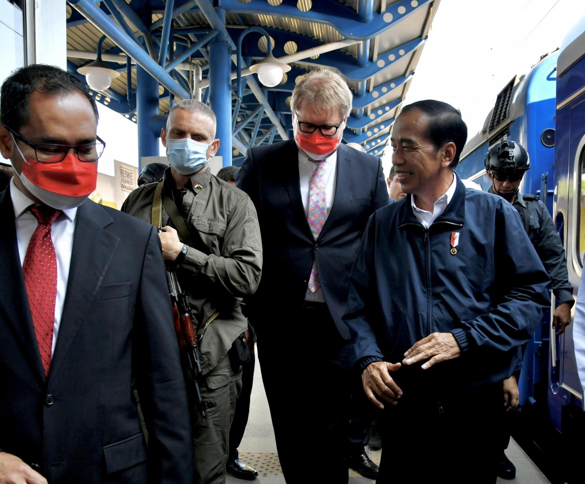 President Jokowi Arrives in Kyiv Ukraine