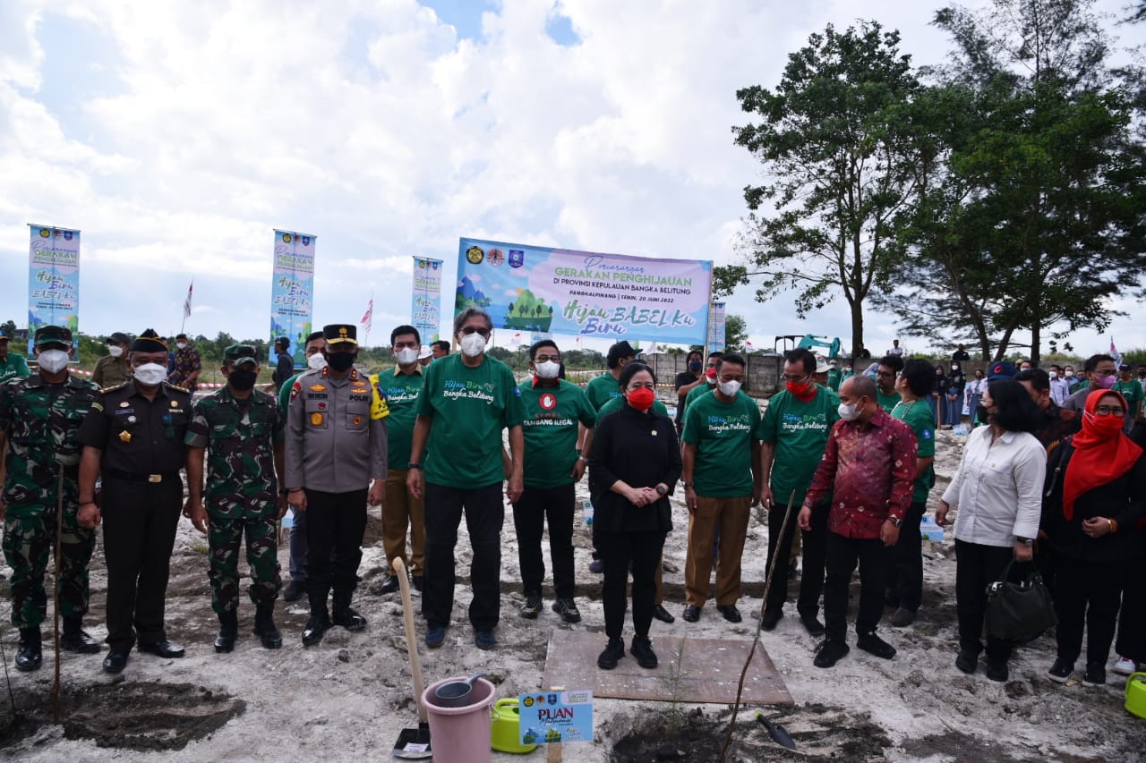 Puan Pimpin Penghijauan di Lahan Eks Tambang di Babel: Jangan Habis Manis Sepah Dibuang