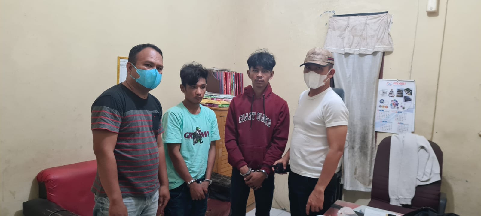 Bobol Gudang Botot dan Toko Grosir, Gilang dan Beben Diamankan Reskrim Polsek Teluk Nibung 