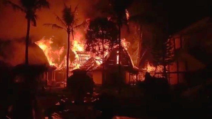 Hotel Oceano Jambu Luwuk di Gili Trawangan Lombok Terbakar