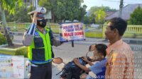 Demi Kenyamanan, Satlantas Polres Tanjungbalai Terus Sosialisasikan Helm SNI 