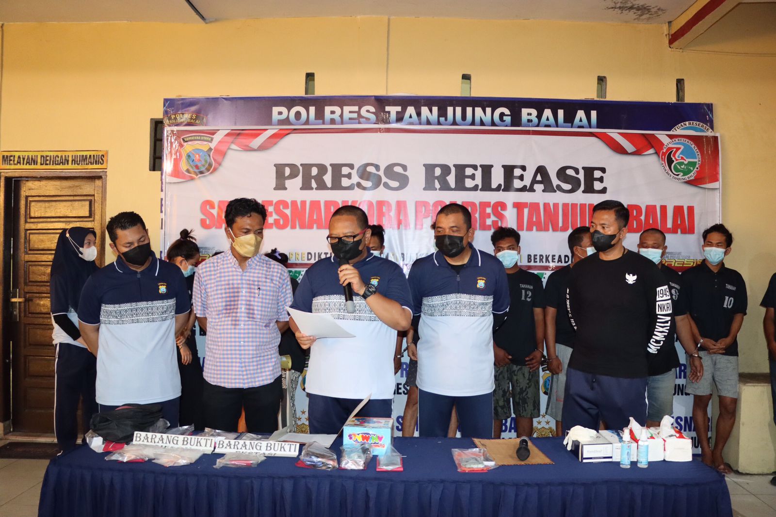 Baru Seminggu Menjabat, Kapolres Tanjungbalai Paparkan Sembilan Tersangka Narkoba 