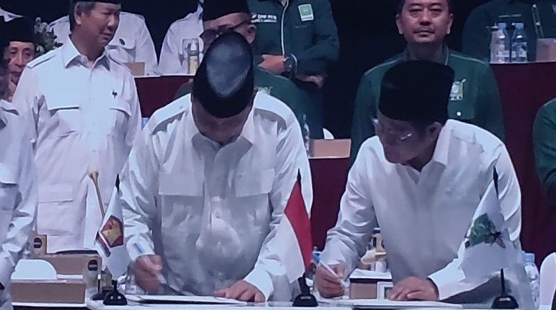 Gerindra-PKB Resmi Koalisi, Prabowo-Cak Imin Teken Piagam Kerja Sama