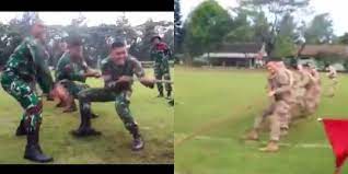 Meriahkan HUT RI Ke 77, TNI AD adu tarik tambang dengan tentara AS