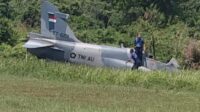 Inilah Penyebanya Peswat Tempur TNI AU Tergelincir di Lanud Roesmin Nurjadin Pekanbaru