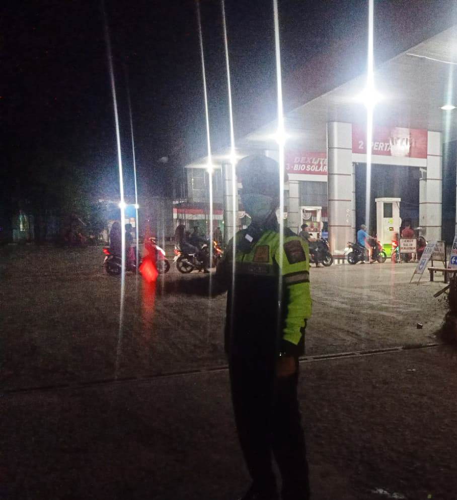 Antisipasi Kelangkaan BBM, Satlantas Polres Tanjungbalai 'Sweeping' SPBU Tanjungbalai