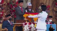 Penurunan Bendera di Istana Merdeka berlangsung lancar