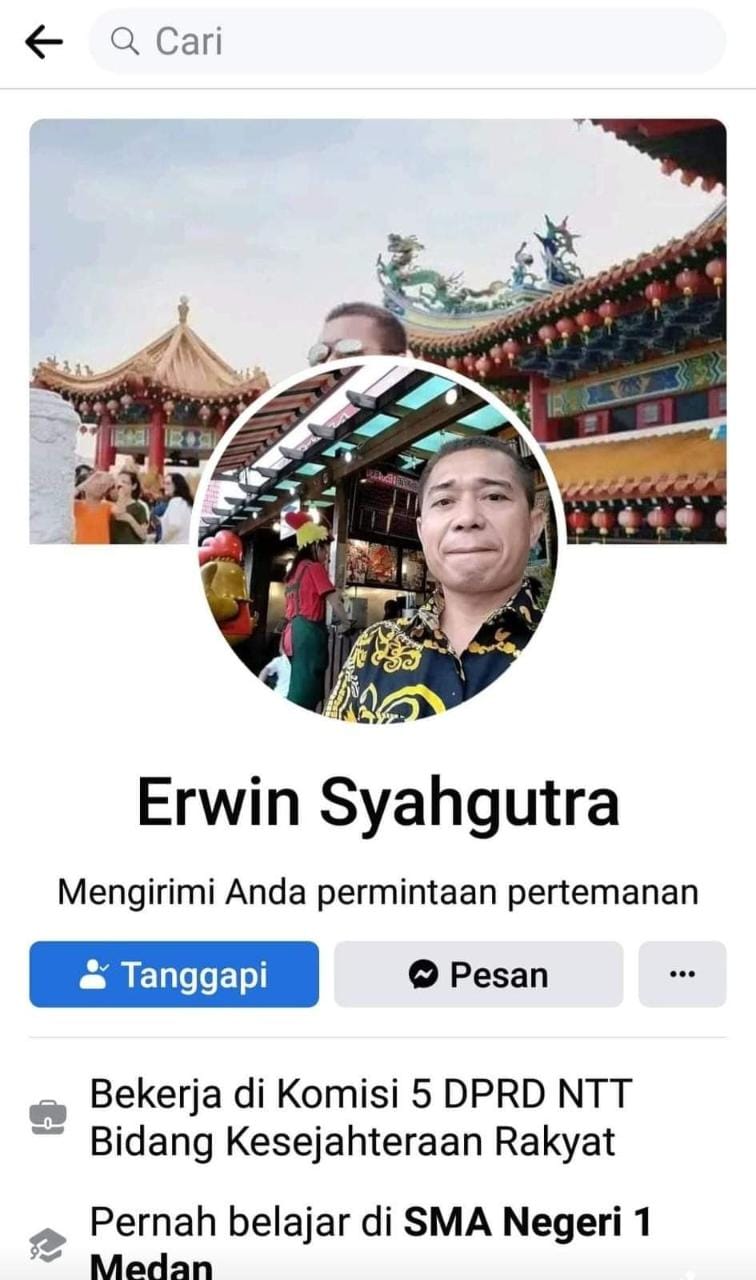 Namanya Disalahgunakan Akun FB Palsu, Erwin Siregar Imbau Masyarakat Hati-hati
