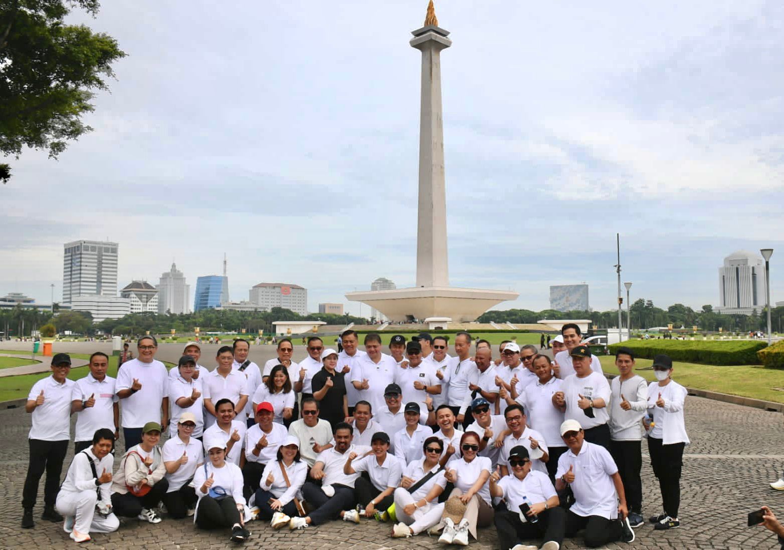 Ketua MPR RI Bamsoet Temani Diplomasi Jalan Pagi Airlangga Hartarto dan Puan Maharani