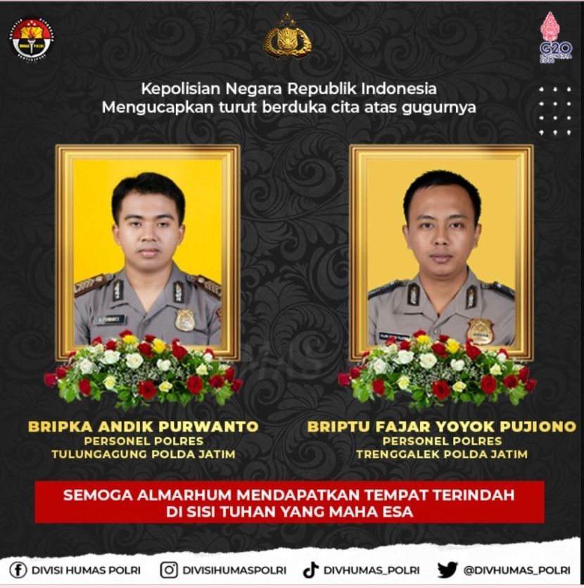 Polri Beri Penghargaan untuk Anggota Gugur di Kanjuruhan