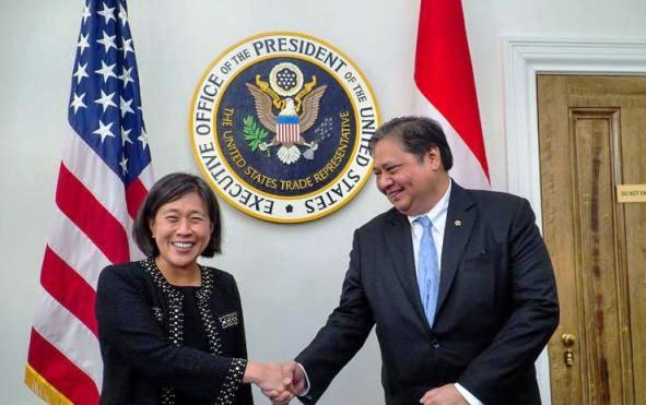 Menko Airlangga bertemu perwakilan dagang AS bahas hambatan dagang