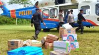 Polri Gunakan Helikopter Antar Bantuan Gempa Cianjur