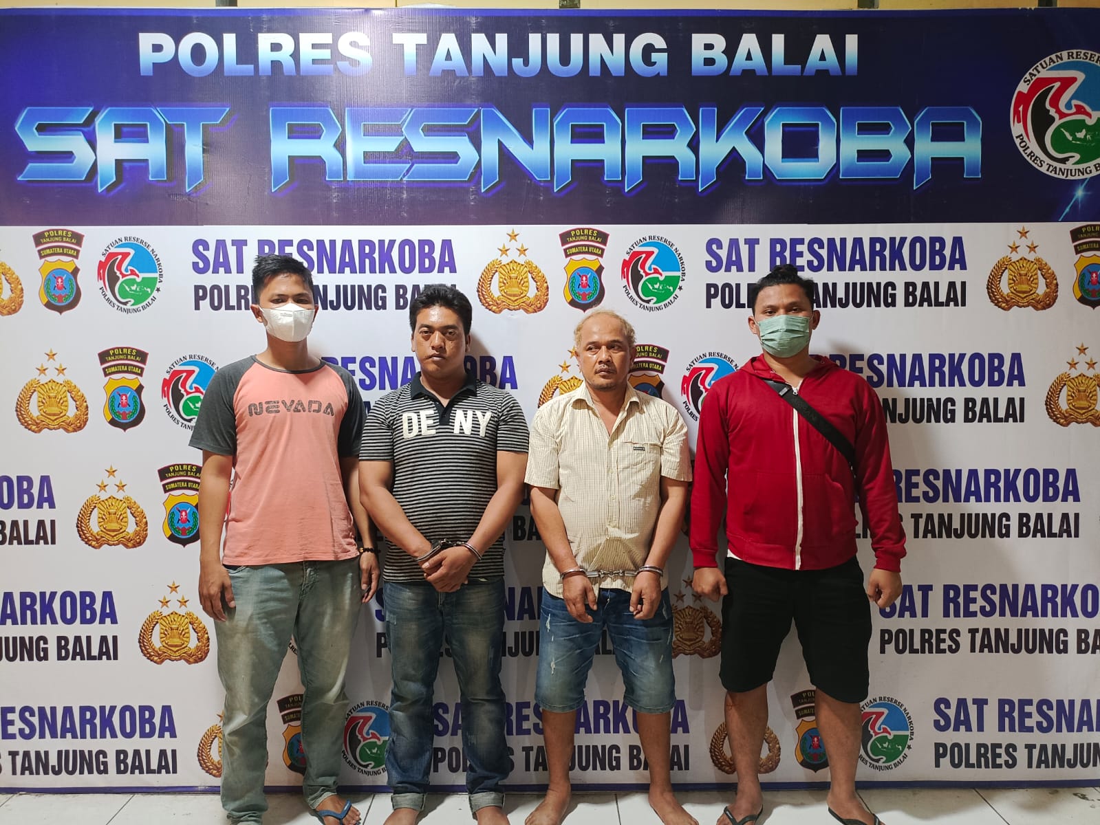 Dilaporin Warga Simpan Shabu, Dua Pria Diamankan Satres Narkoba Polres Tanjungbalai 