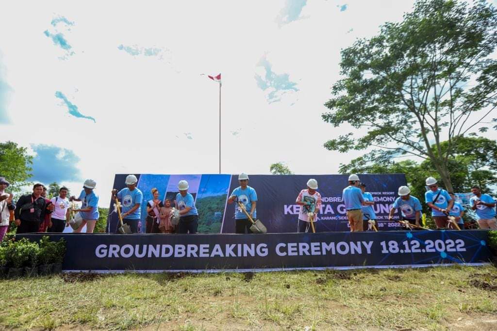 Ground Breaking Kereta Gantung Di Kaki Gunung Rinjani Lombok Tengah NTB Di Mulai