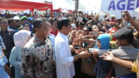 Jokowi di sambut Ribuan warga