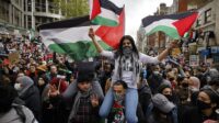 Massa Pendemo di Belanda Turun ke Jalan Dukung Palestina