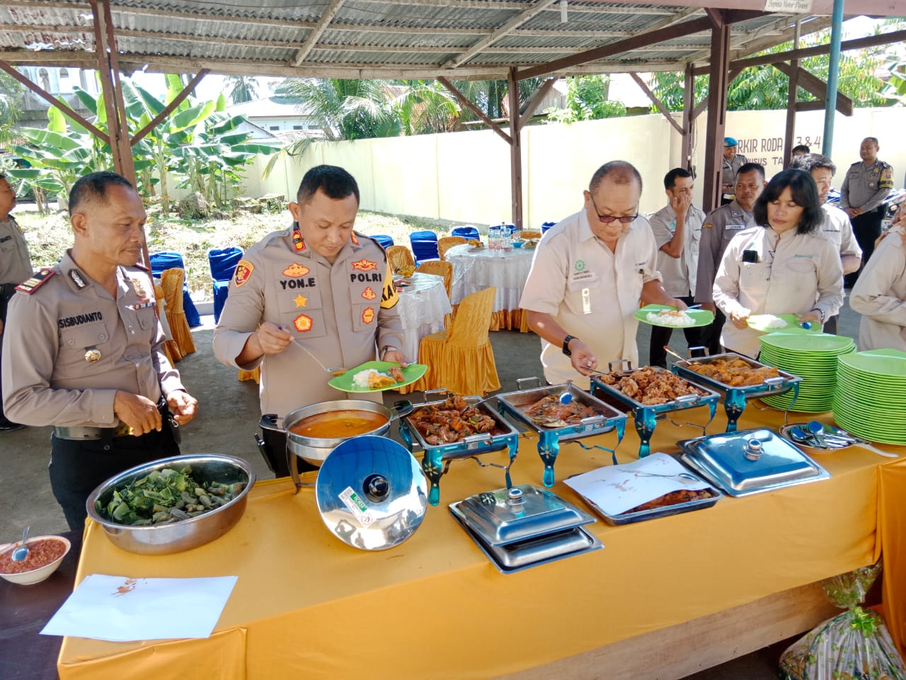 Dua Minggu Menjabat Kapolres Tanjungbalai, AKBP Yon Edi Winara Kunjungi Polsek Teluk Nibung