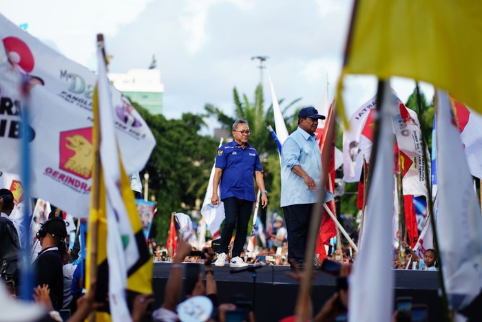 Zulhas dan Prabowo saat kampanye akbar di Semarang