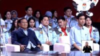 Saat Debat, Erick, Khofifah dan Kaesang Duduk di Belakang Prabowo-Gibran