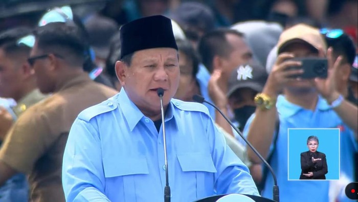 Pidato Kampanye Prabowo saatKampanye Akbar di GBK Sabtu (10/2/2024)