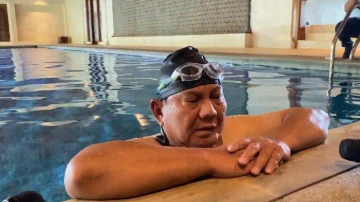Prabowo langsung berenang selepas nyoblos di TPS dekat rumahnya