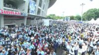 relawan prabowo gibran membludak hingga ke luar GBK