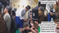 Haji Sulaiman Viral Bagi-bagi Uang dan Sembako ke Jemaah shalat Tarawih