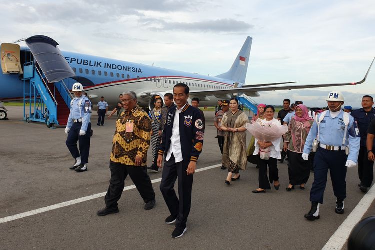 Presiden Jokowi tiba di Hotel Claro Kendari