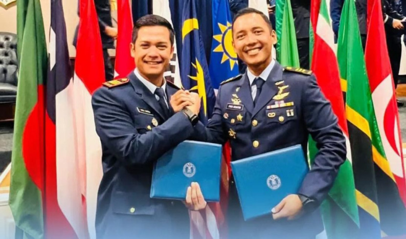Dua Perwira TNI AU ini Tuntaskan Pendidikan Squadron Officer School di AS
