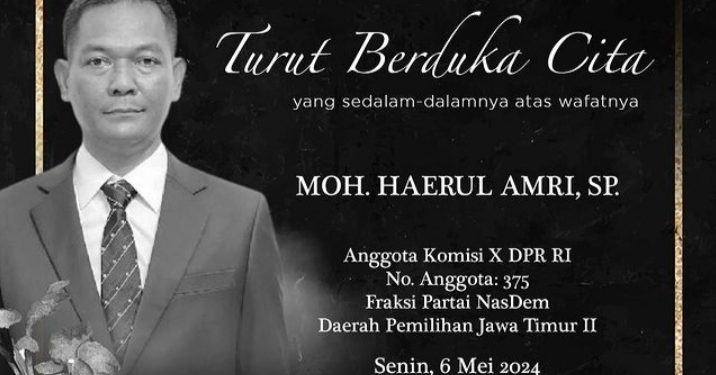 Anggota DPR RI Fraksi NasDem Haerul Amri alias Gus Aam Meninggal Dunia