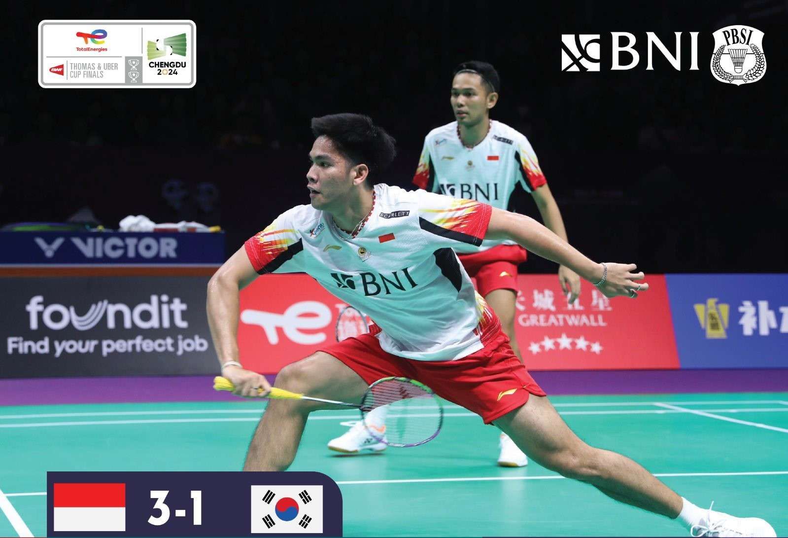 Kalahkan Korea Selatan, Indonesia ke Semifinal Piala Thomas