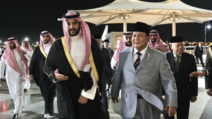 Dari Yordania, Prabowo Lanjut Kunker ke Arab Saudi Bertemu Putra Mahkota