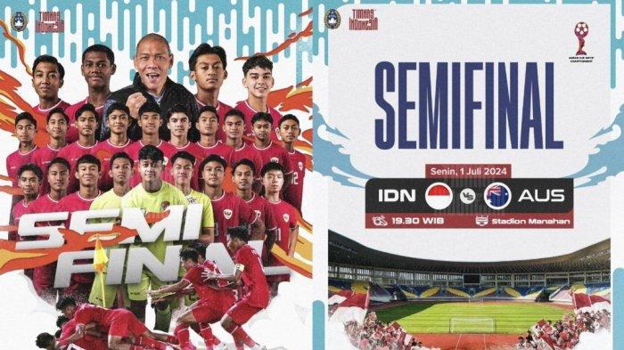 Semifinal Piala AFF U16 2024, Timnas Indonesia vs Australia Tayang di Indosia