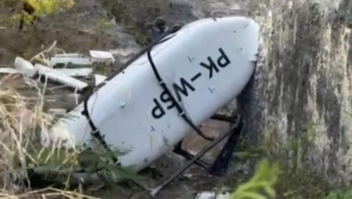 Helikopter Jatuh di Badung Bali