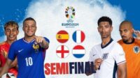 Jadwal lengkap semifinal Euro: Spanyol vs Prancis, Belanda vs Inggris