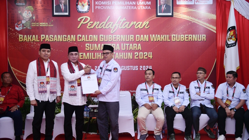 KPU Sumut terima pendaftaran Edy dan Hasan Basri di Pilkada 2024