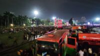 Malam Gemilang di Monas Sisakan 19,36 Ton Sampah