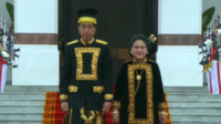 Presiden Jokowi rayakan HUT ke 79 RI di IKN dengan baju adat Kutai