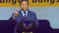 Di Acara Rakernas Nasdem Prabowo Puji dan Paparkan Prestasi Keberhasilan Jokowi