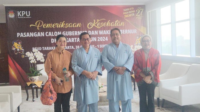 Hasil Tes Kesehatan Paslon Pramono Anung-Rano Karno Bakal Diumumkan Besok