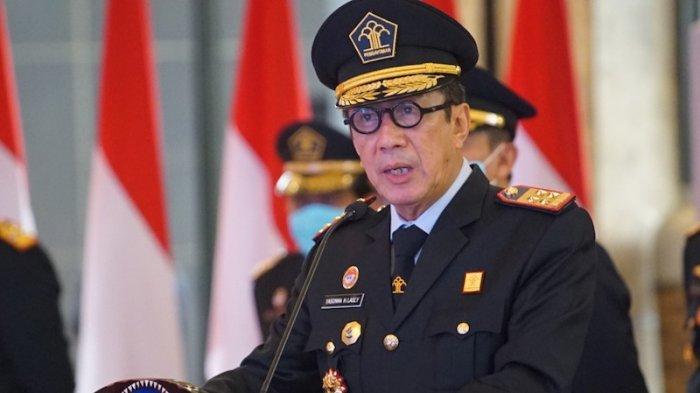 Yasonna berpamitan kepada jajaran pada upacara Hari Pengayoman