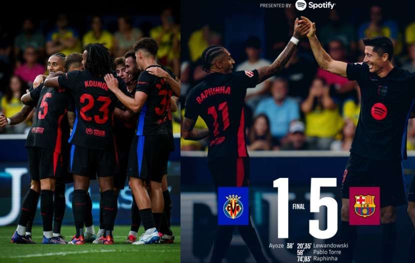 Menang Atas Villareal, Barcelona Kokoh di Puncak Klasemen