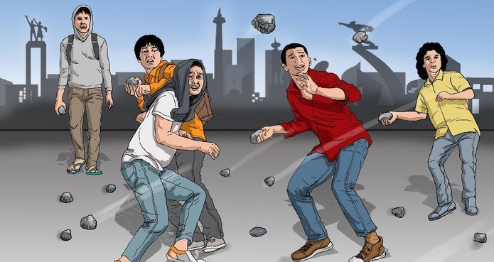 Tawuran di Palmerah Jakbar, 1 Orang Tewas Kena Bacok di Leher